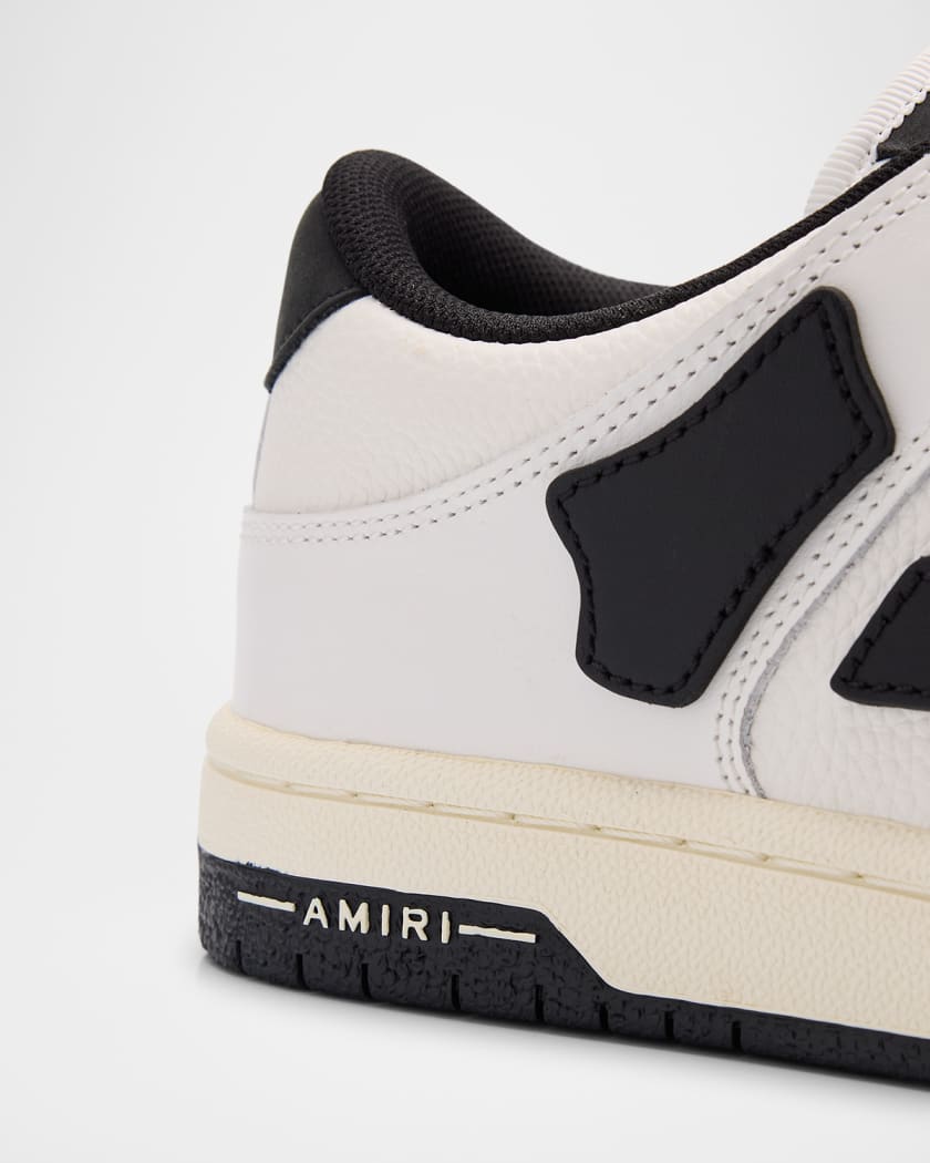 Skeleton Low-Top Leather Sneakers