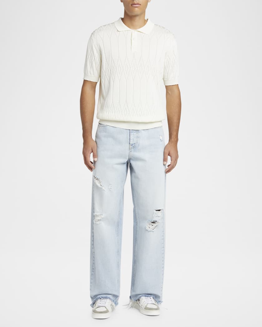 Men's Stardan Graffiti Leather Low-Top Sneakers