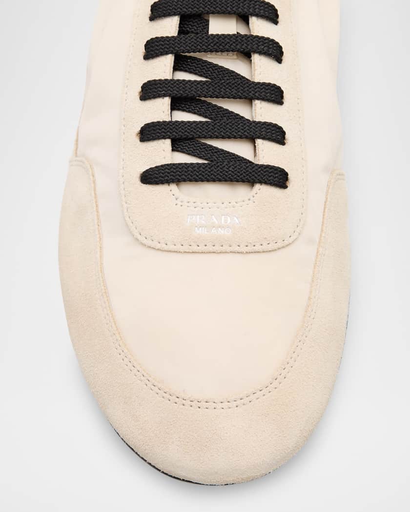 Men's Collapse Nylon and Suede Low-Top Sneakers