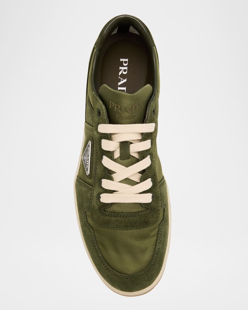 Men's Downtown Nylon and Suede Low-Top Sneakers