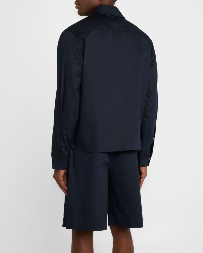 Men's Full-Zip Twill Overshirt