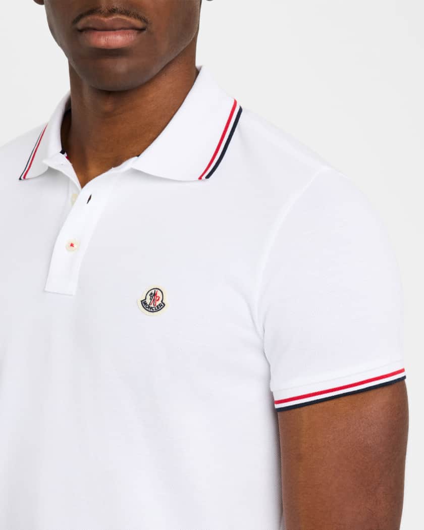 Men's Striped-Trim Polo Shirt