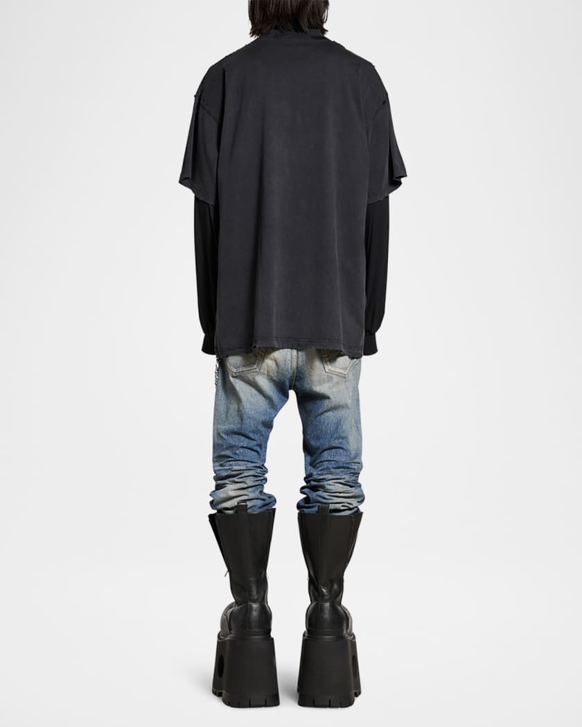 Men's Oversized Distressed T-Shirt