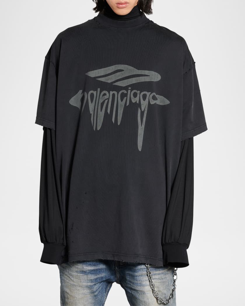 Men's Oversized Distressed T-Shirt