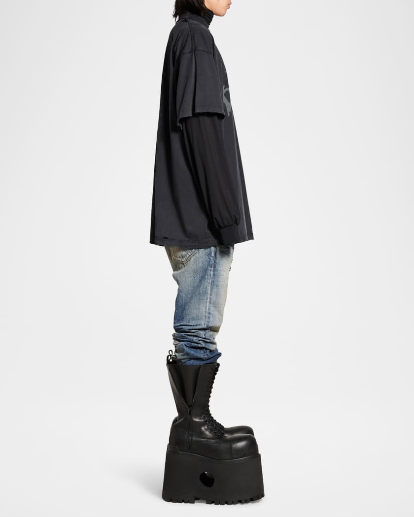 Men's Oversized Distressed T-Shirt