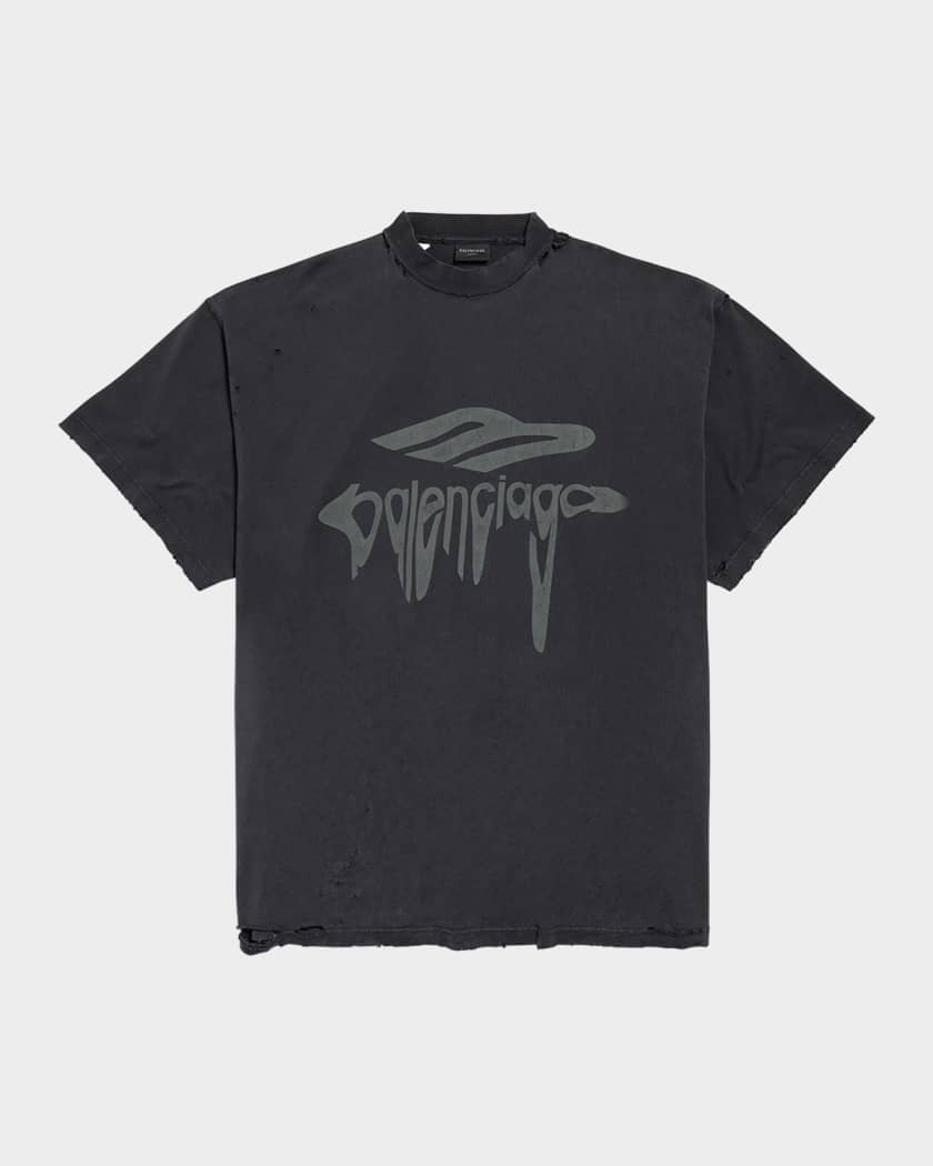 Men's Oversized Distressed T-Shirt
