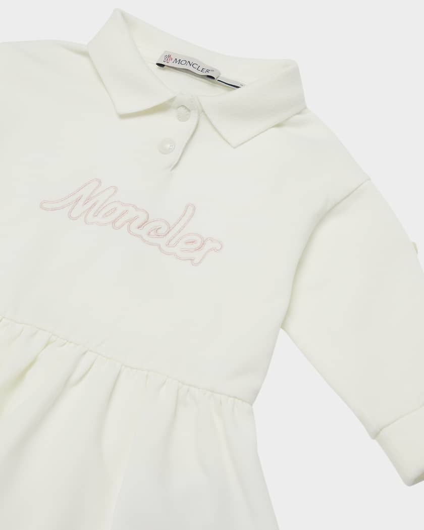 Girl's Embroidered Logo-Print Dress, Size 6M-3