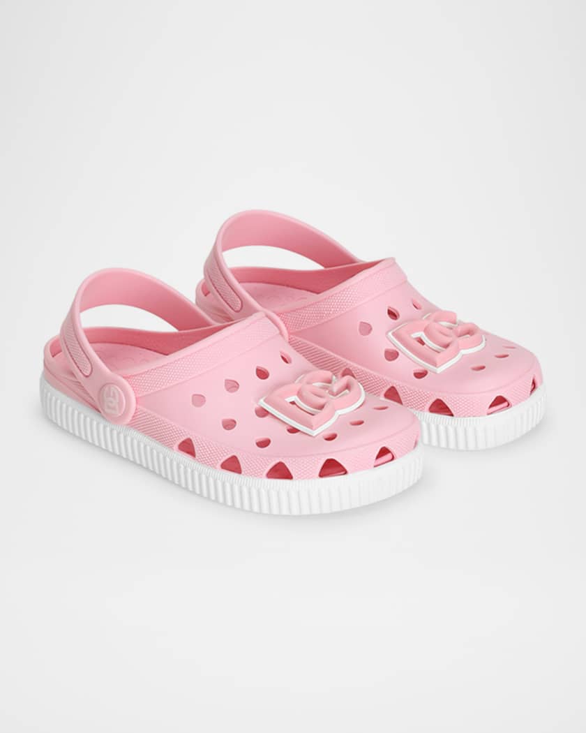 Girl's DG Logo Holed Clogs, Baby/Toddler/Kids