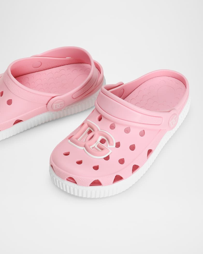 Girl's DG Logo Holed Clogs, Baby/Toddler/Kids