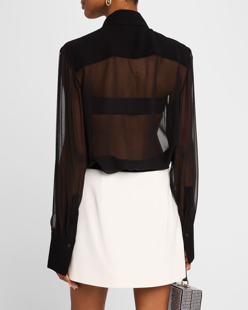 Meghan Panelled Silk Blouse
