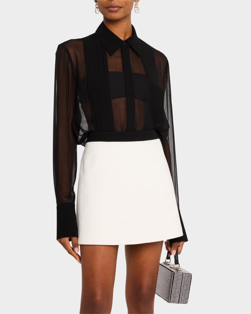 Meghan Panelled Silk Blouse