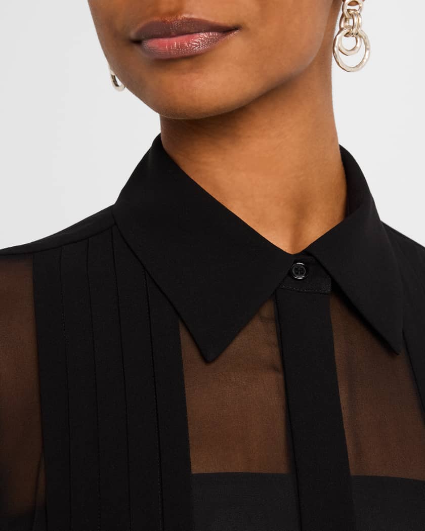 Meghan Panelled Silk Blouse