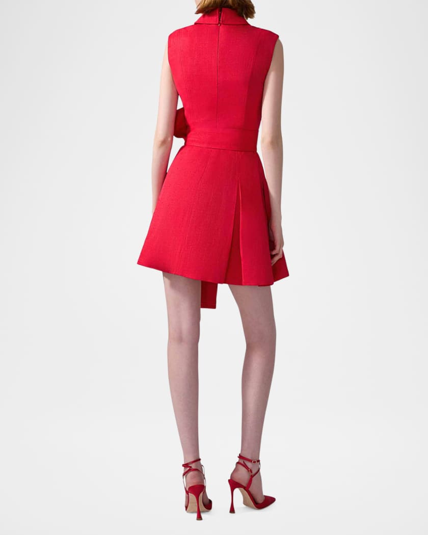 Carolina Herrera Sleeveless Pleated Mini Shirtdress | Neiman Marcus