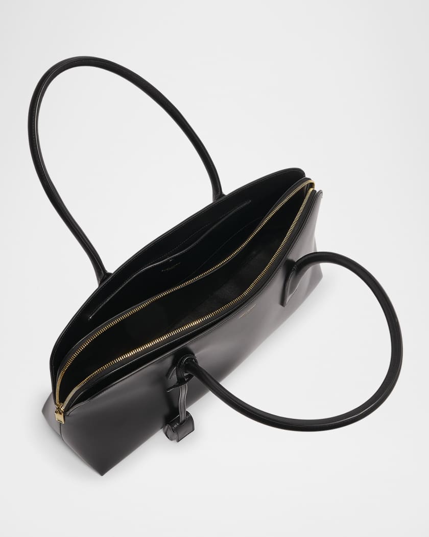 Sac de Jour Large Bowling Top-Handle Bag in Leather
