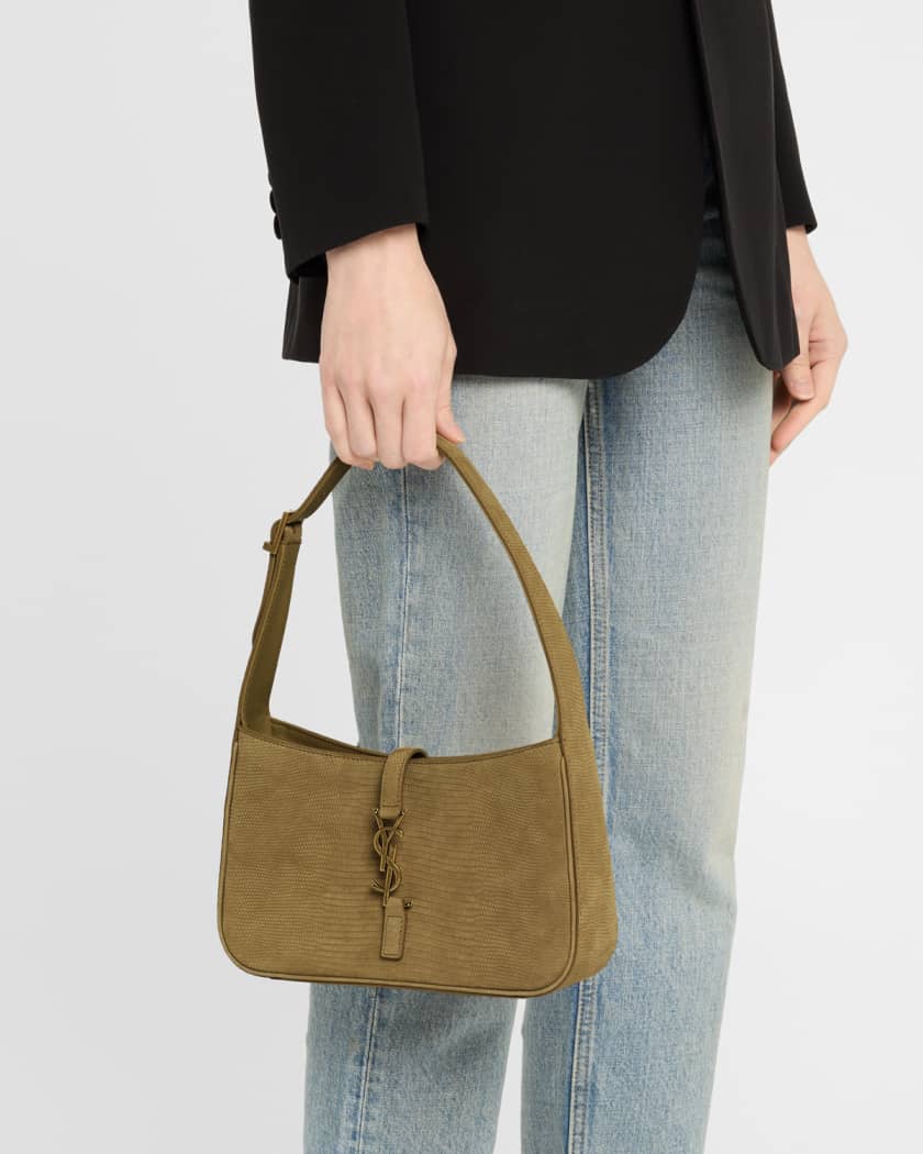 Le 5 A 7 YSL Shoulder Bag in Lizard-Effect Leather