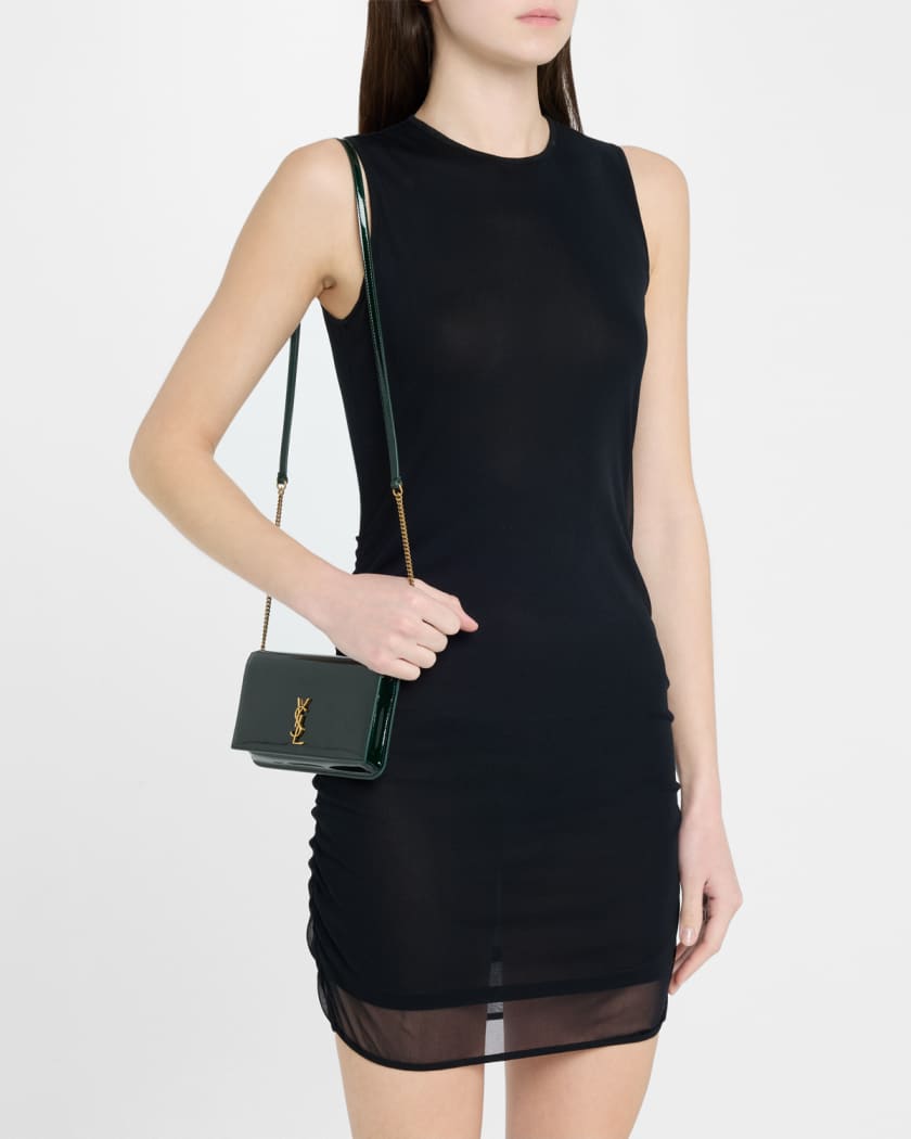 YSL Phone Holder Shoulder Bag in Patent Leather