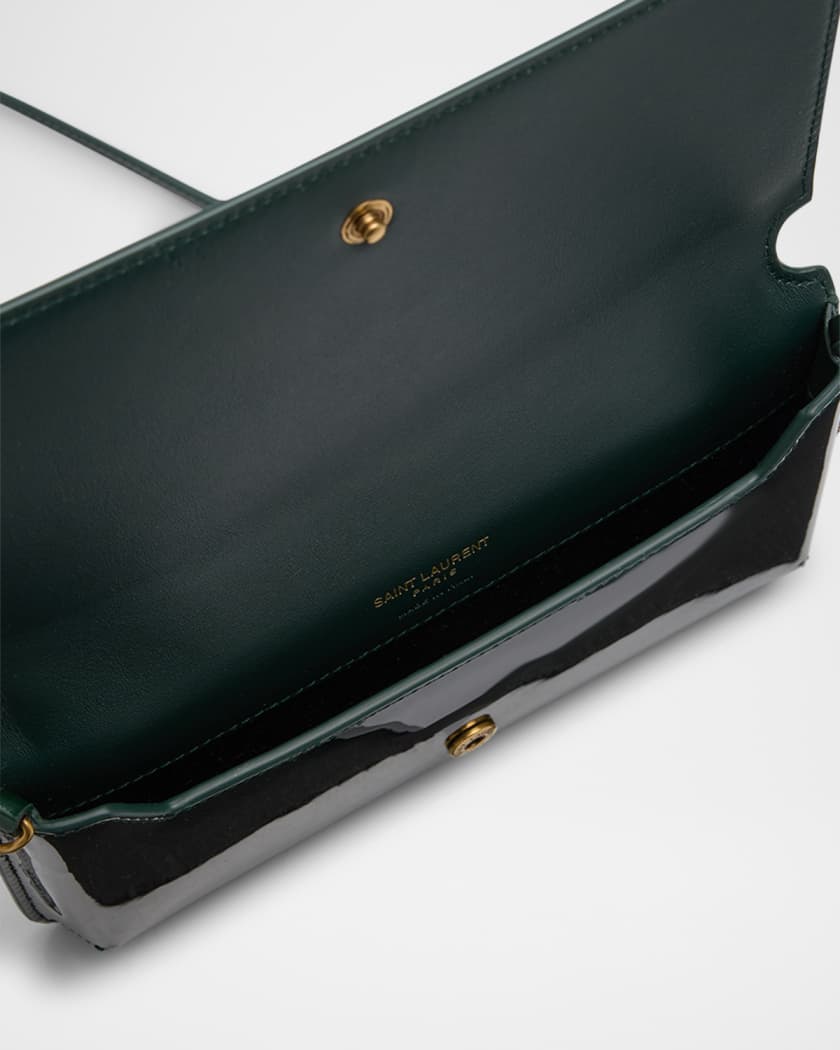 YSL Phone Holder Shoulder Bag in Patent Leather