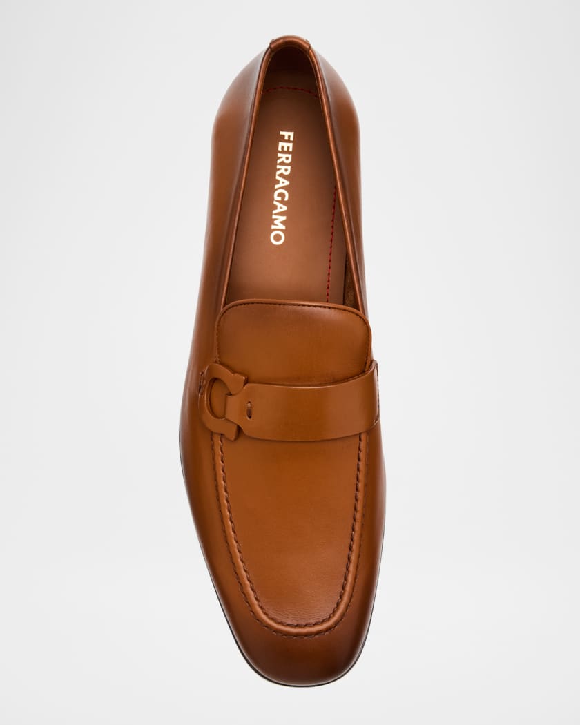 Men's Bonny Leather Gancini-Bit Loafers