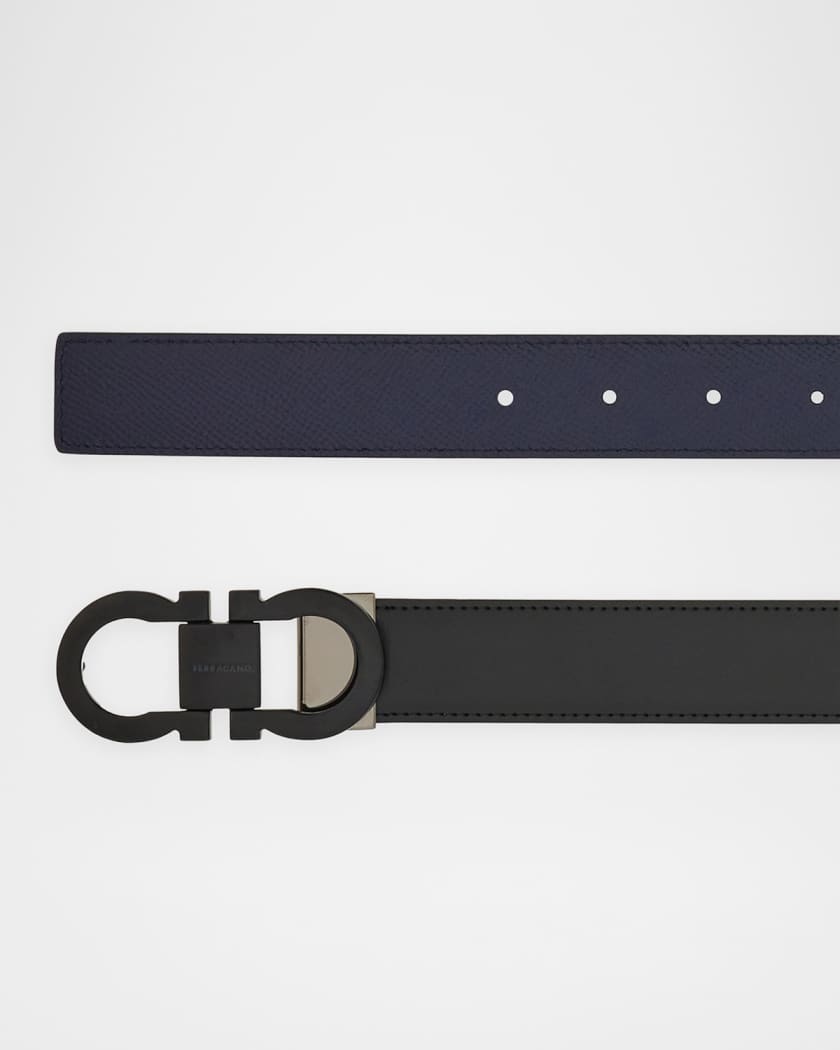 Men's Gancini-Buckle Double Adjustable Leather Belt