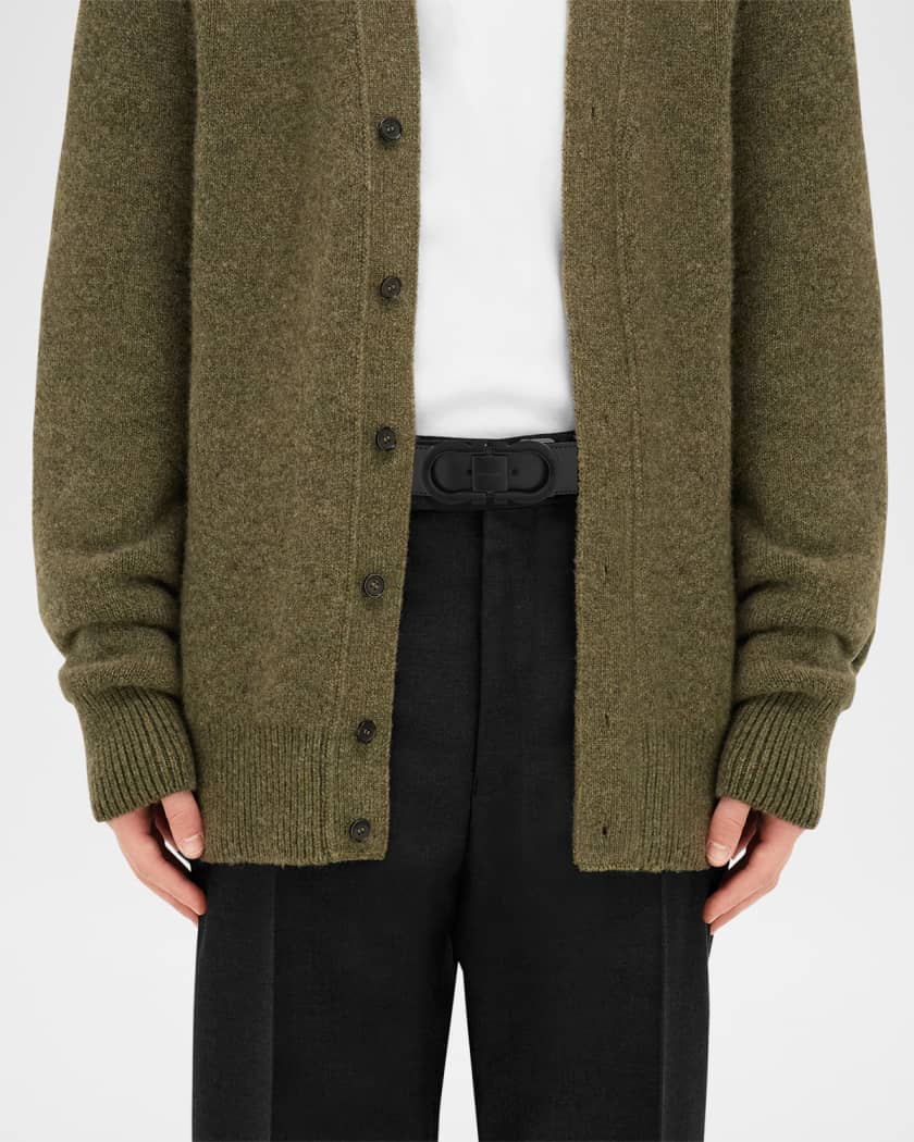 Men's Gancini-Buckle Double Adjustable Leather Belt