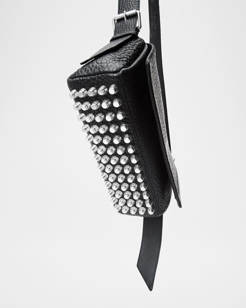 Ricco Medium Studded Leather Shoulder Bag