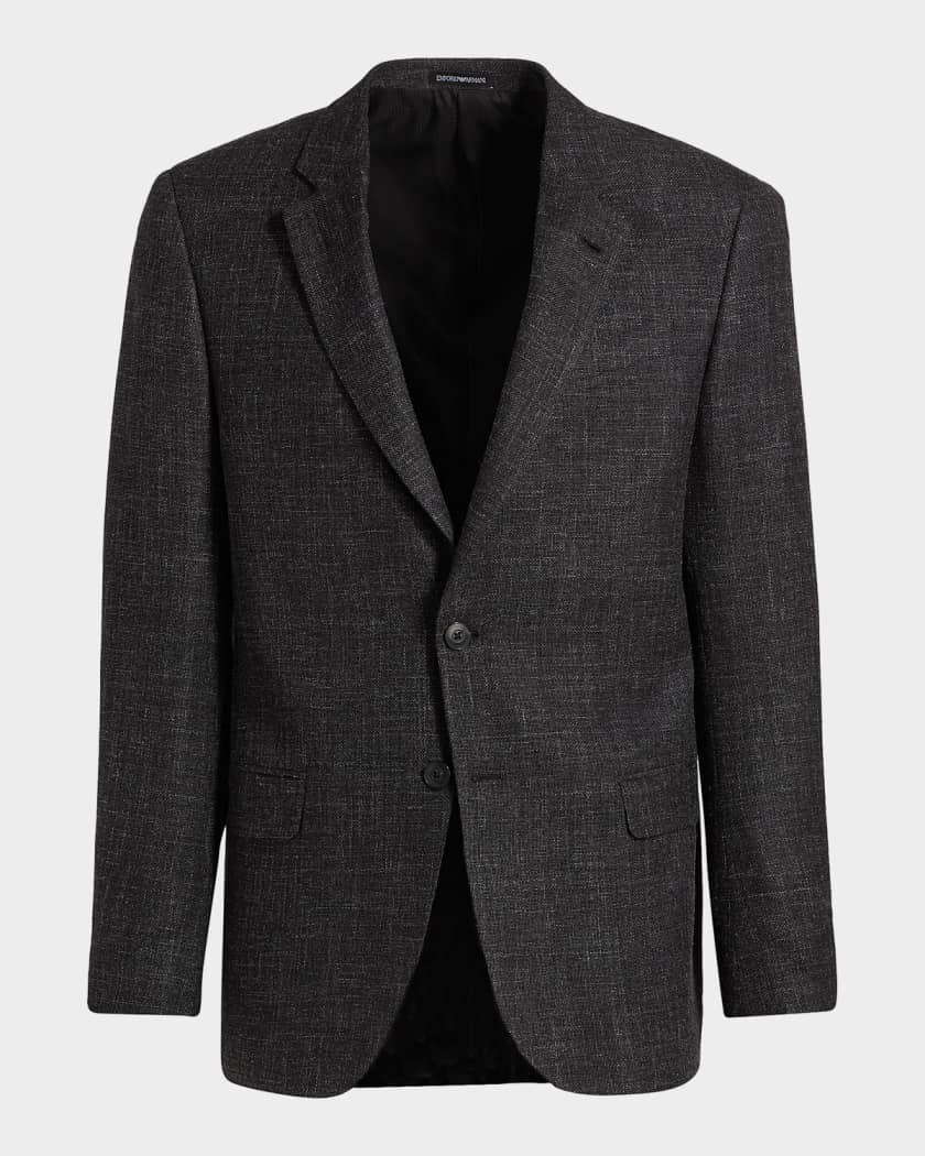 Emporio Armani Men's Virgin Wool-Blend Blazer | Neiman Marcus