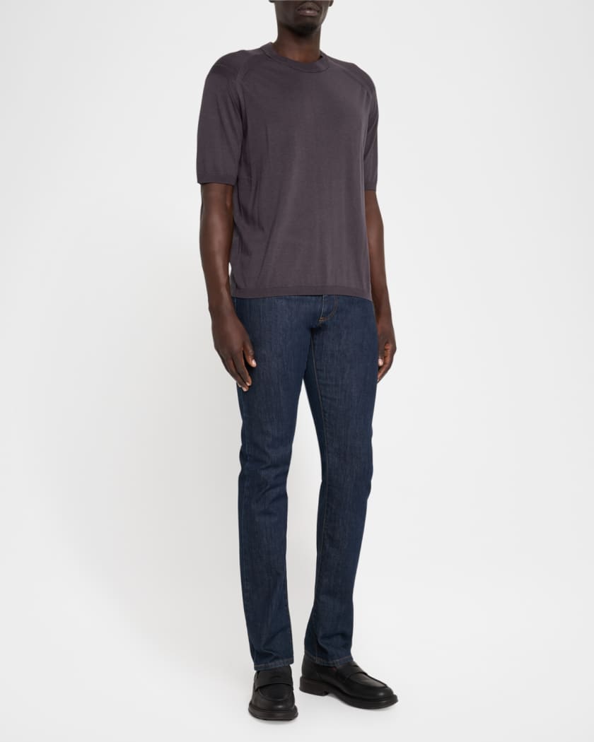 Men's Lyocell, Cotton and Silk Crewneck T-Shirt
