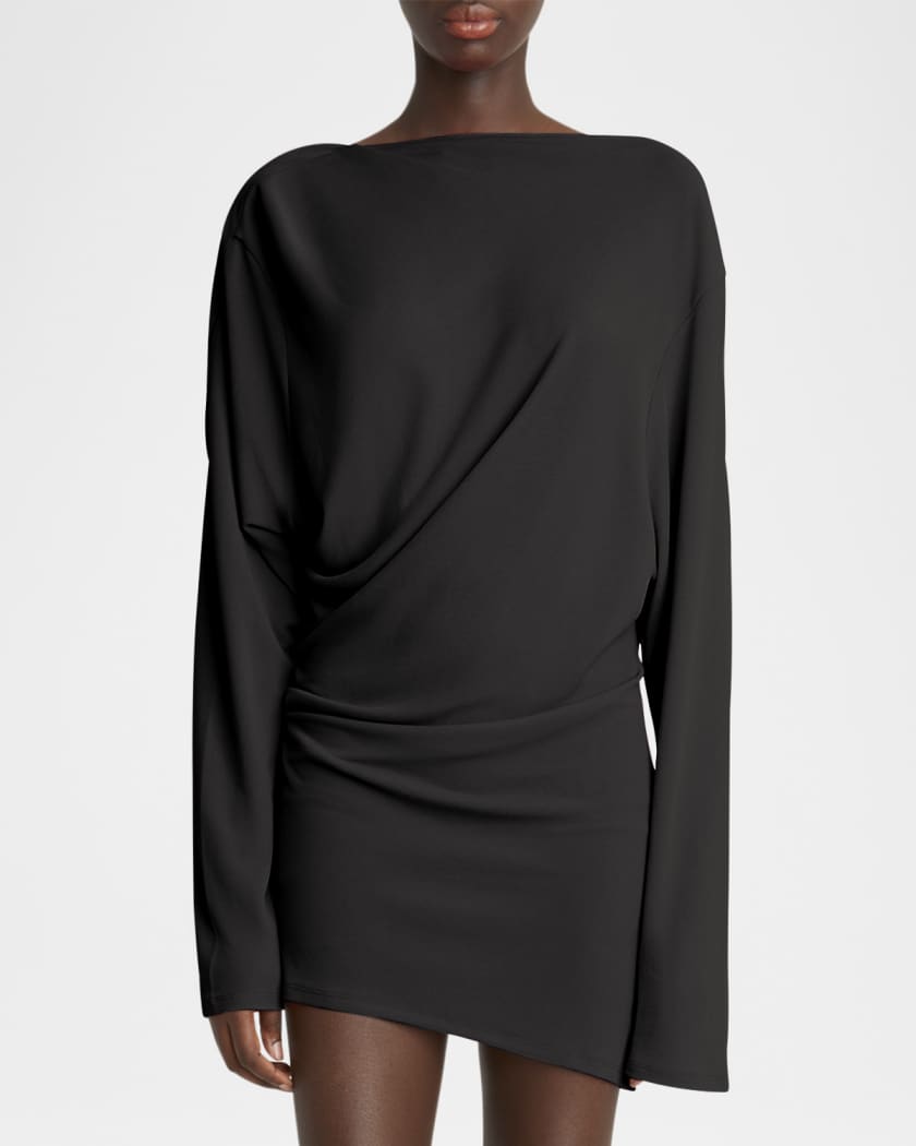 Croisiere Draped Backless Mini Dress