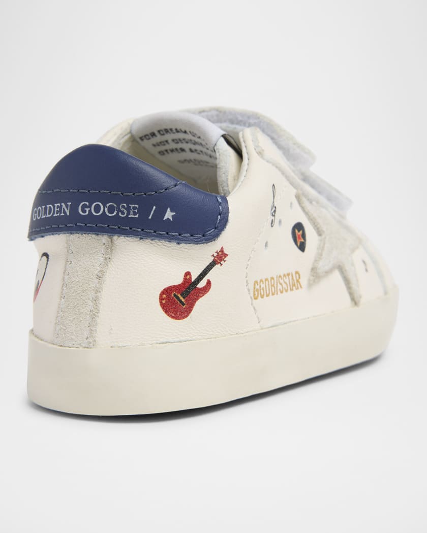 Boy's School Leather Low Top Sneakers, Baby