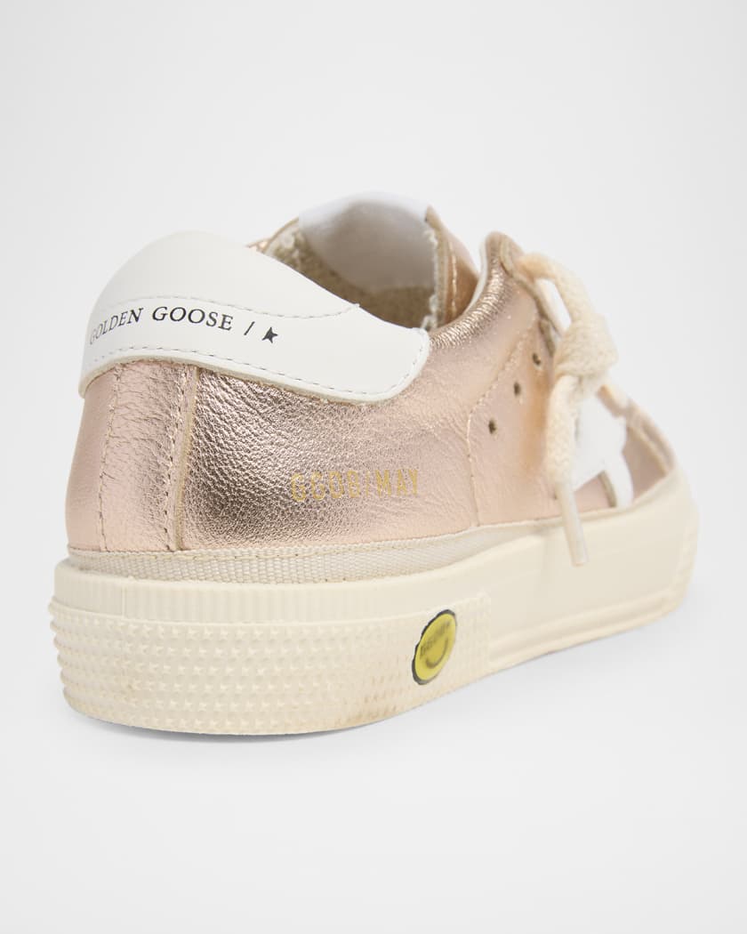 Girl's May Laminated Leather Low-Top Sneakers, Toddler/Kids