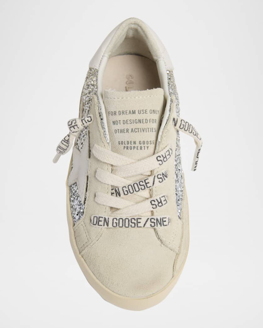 Girl's Super Star Glitter Leather Low-Top Sneakers, Baby/Toddlers
