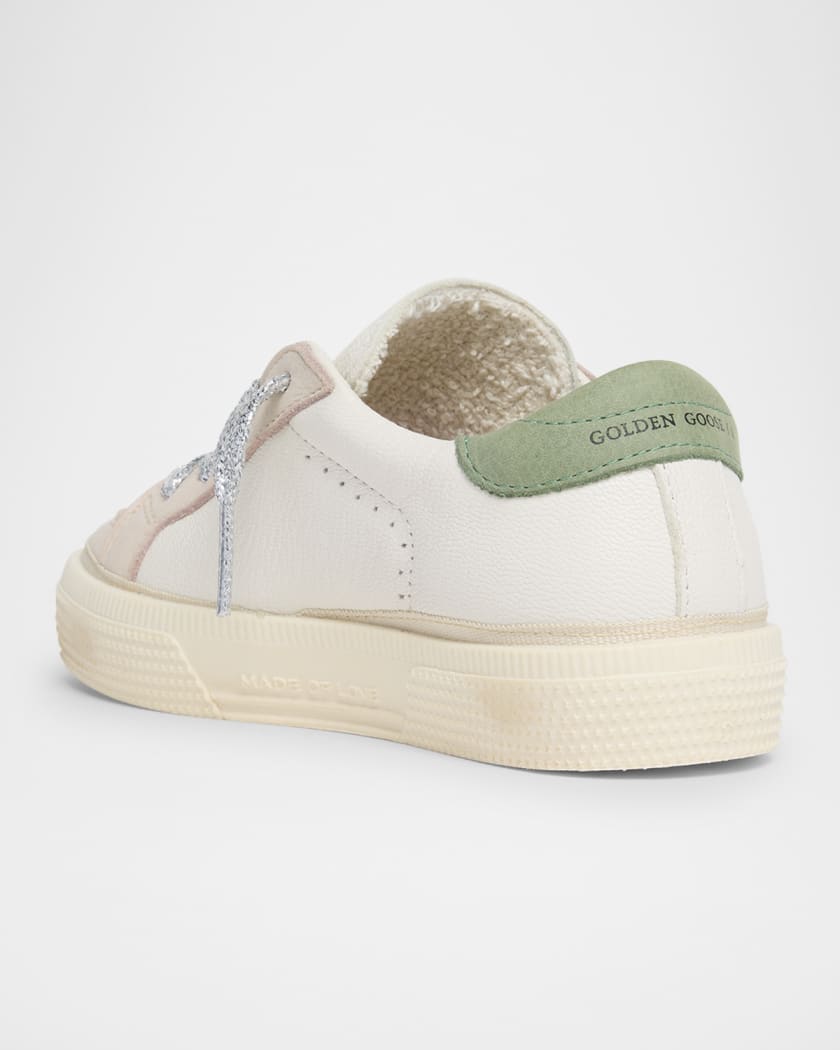 Girl's May Nappa Laminated Star Sneakers