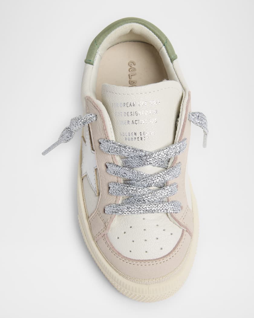 Girl's May Nappa Laminated Star Sneakers