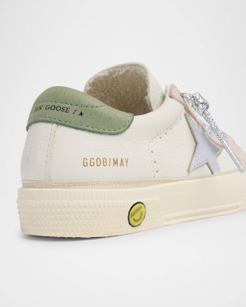 Girl's May Nappa Laminated Star Sneakers