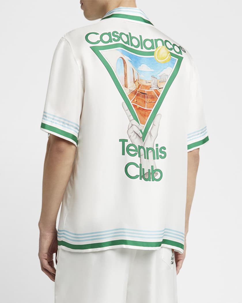 Men's Metaphysical Tennis Icon Silk Camp Shirt
