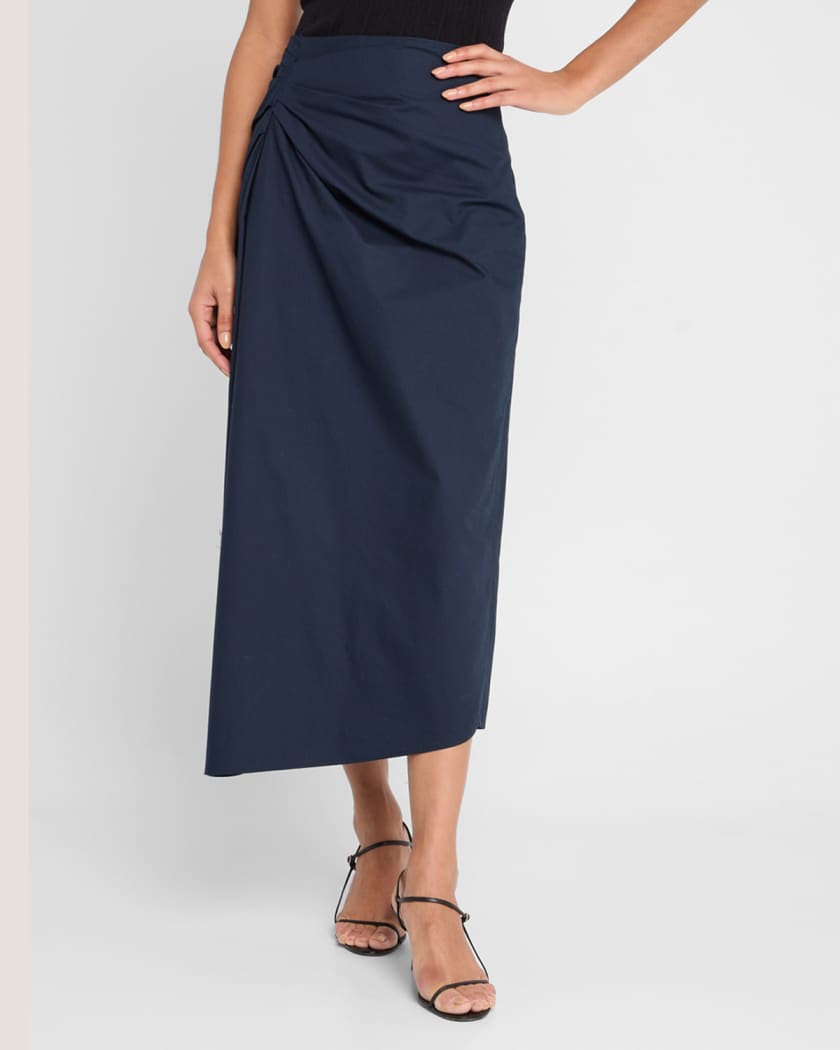Tessa Ruched Midi Skirt