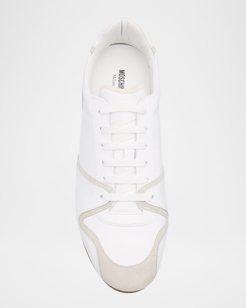 Men's Leather and Suede Low-Top Sneakers