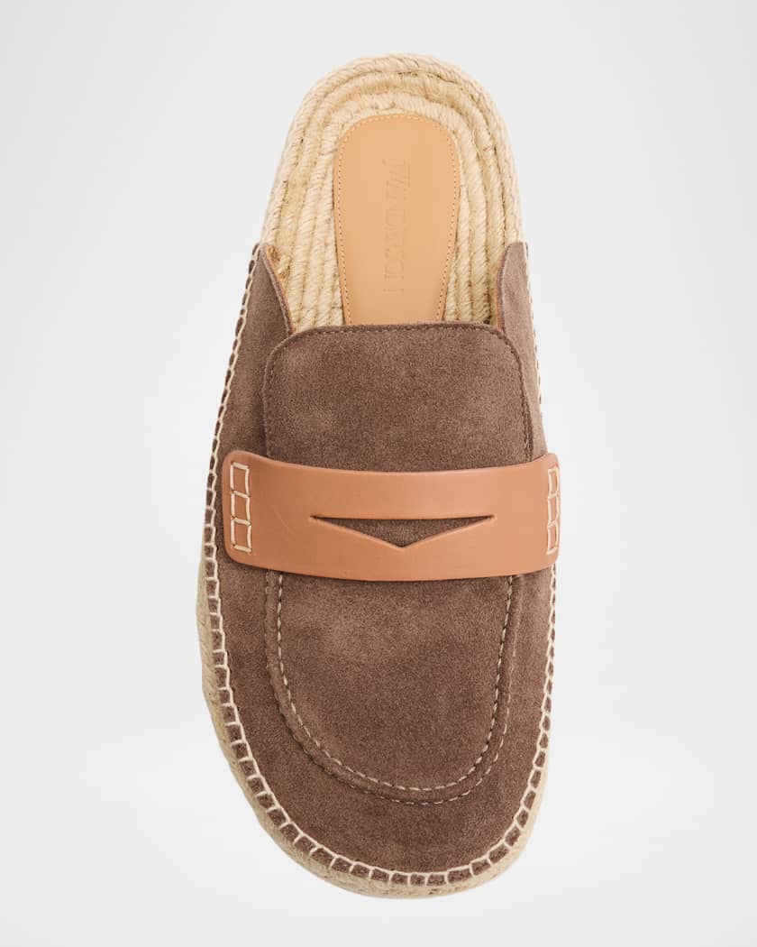 Men's Suede and Jute Espadrille Loafers