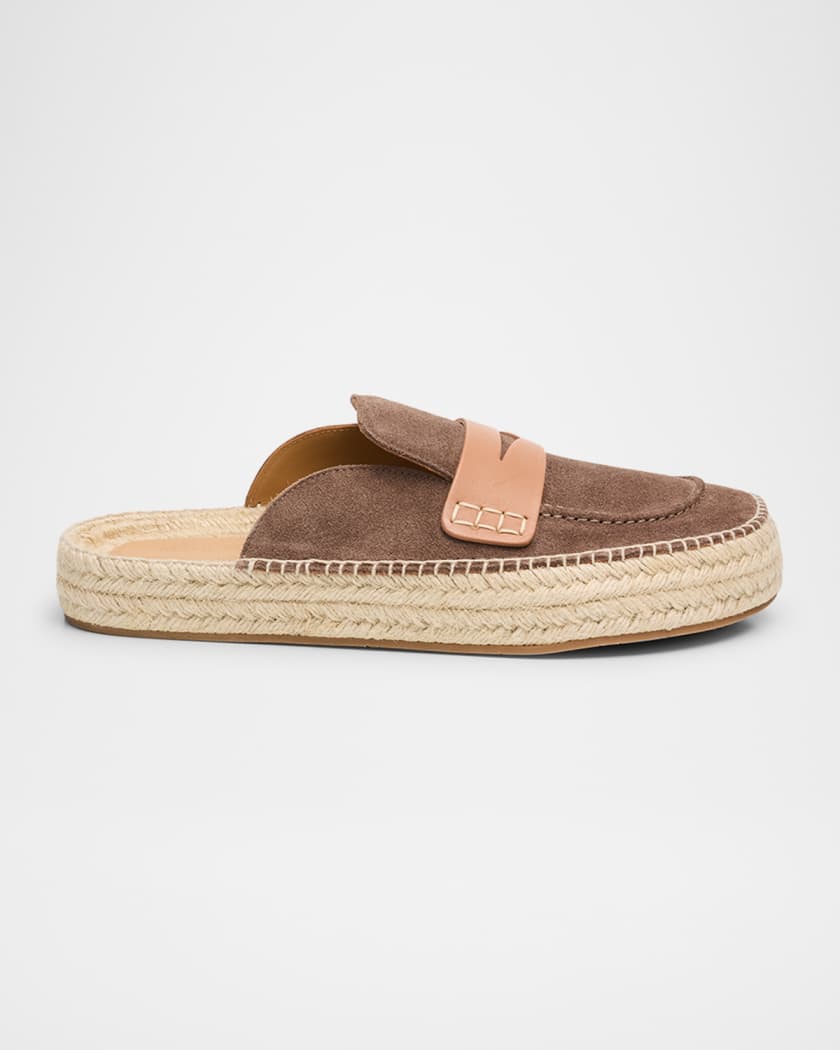 Men's Suede and Jute Espadrille Loafers