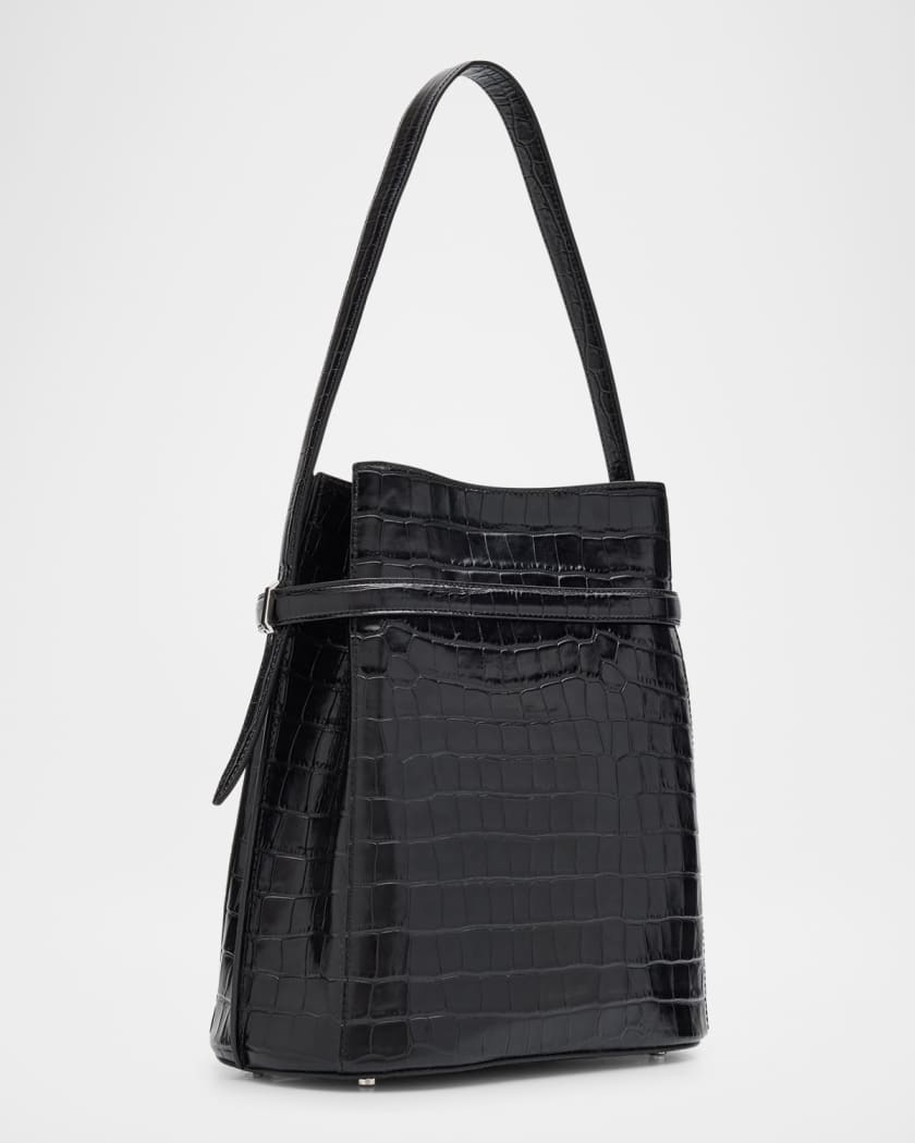 ショルダーバッグ・ポシェット Croc-Embossed Leather Bucket Bag Belted Croc-Embossed Leather Bucket Bag | Neiman Marcus