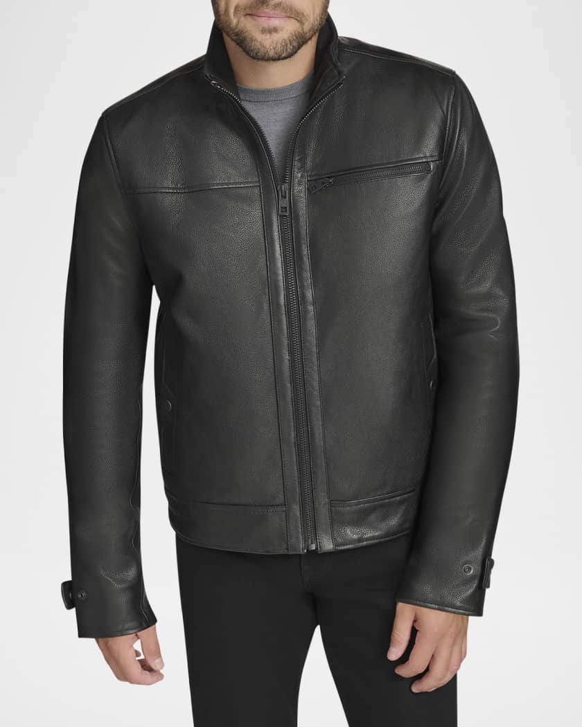 Andrew Marc Men s Leather Jacket with Removable Faux Fur Lining Neiman Marcus