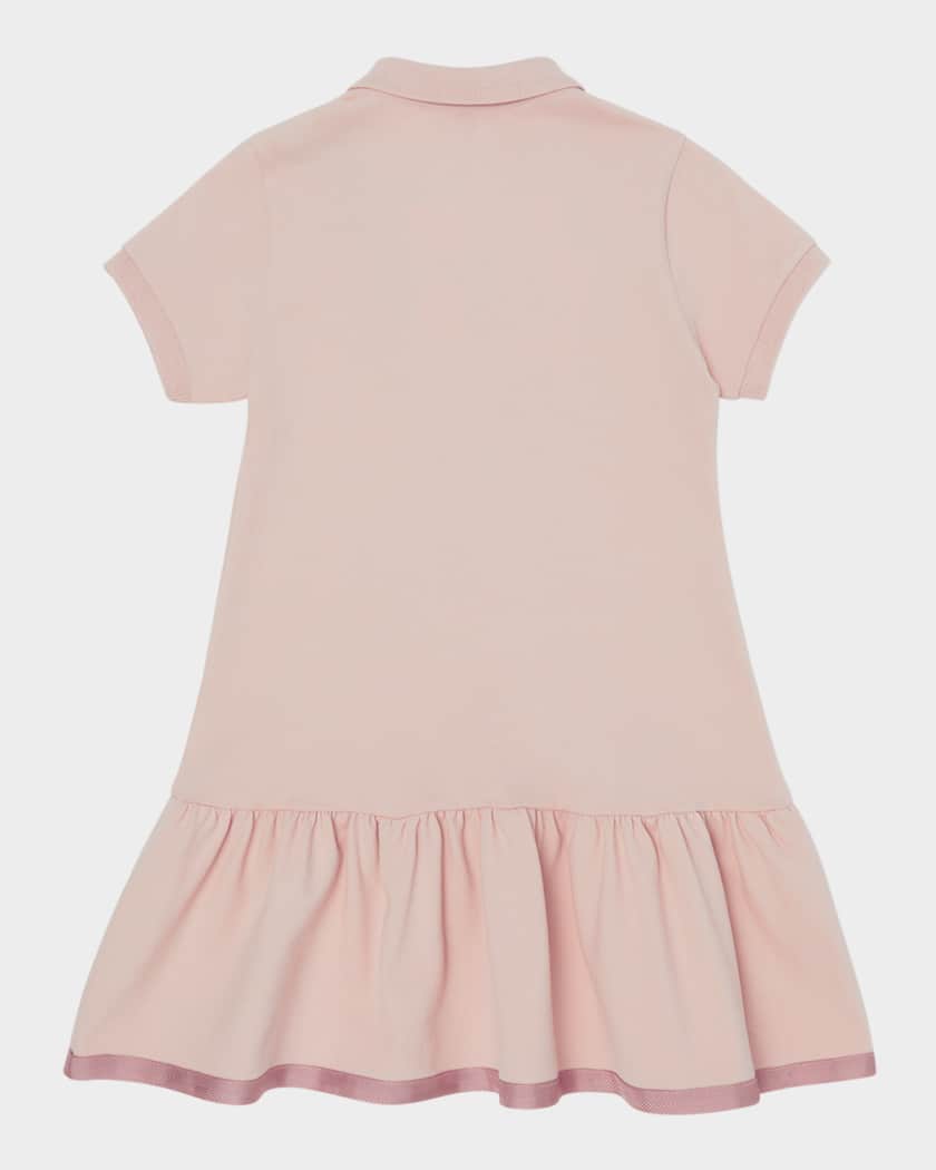 Girl's Drop-Waist Short-Sleeve Polo Dress