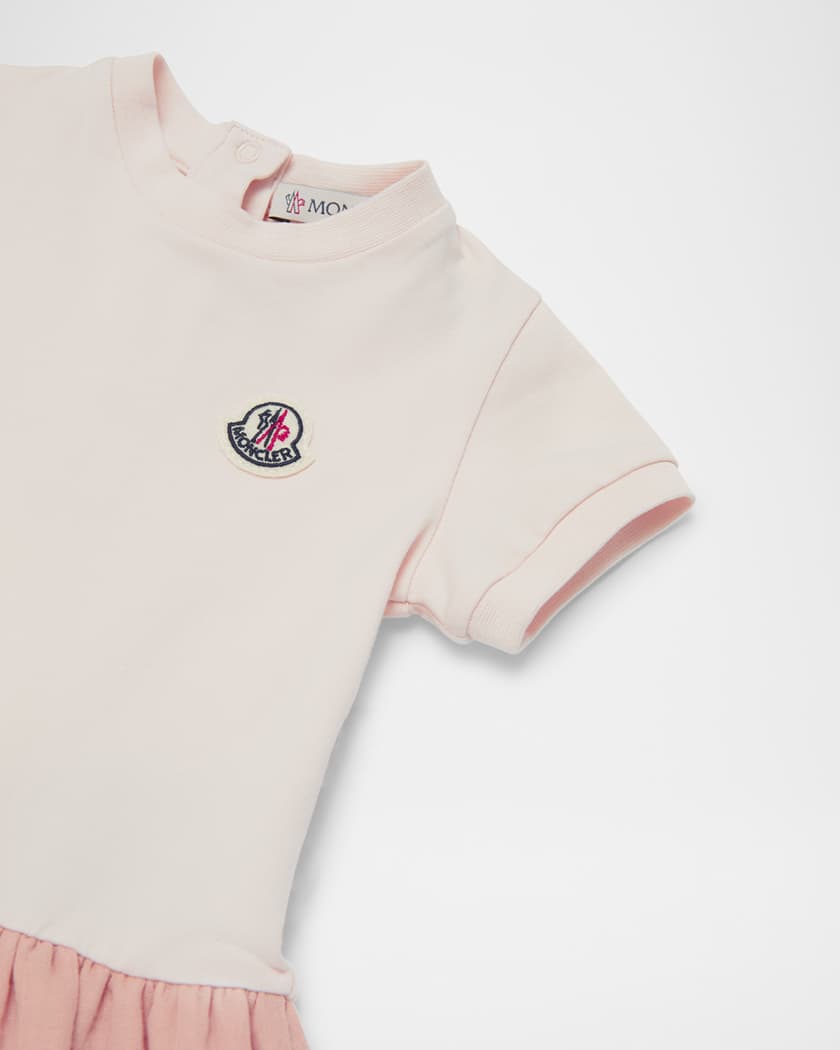 Girl's Jersey Woven Combo Dress, Size 6M-3
