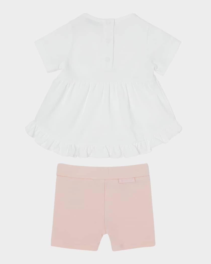Girl's T-Shirt and Short Legging 2-Piece Set, Size 6M-3