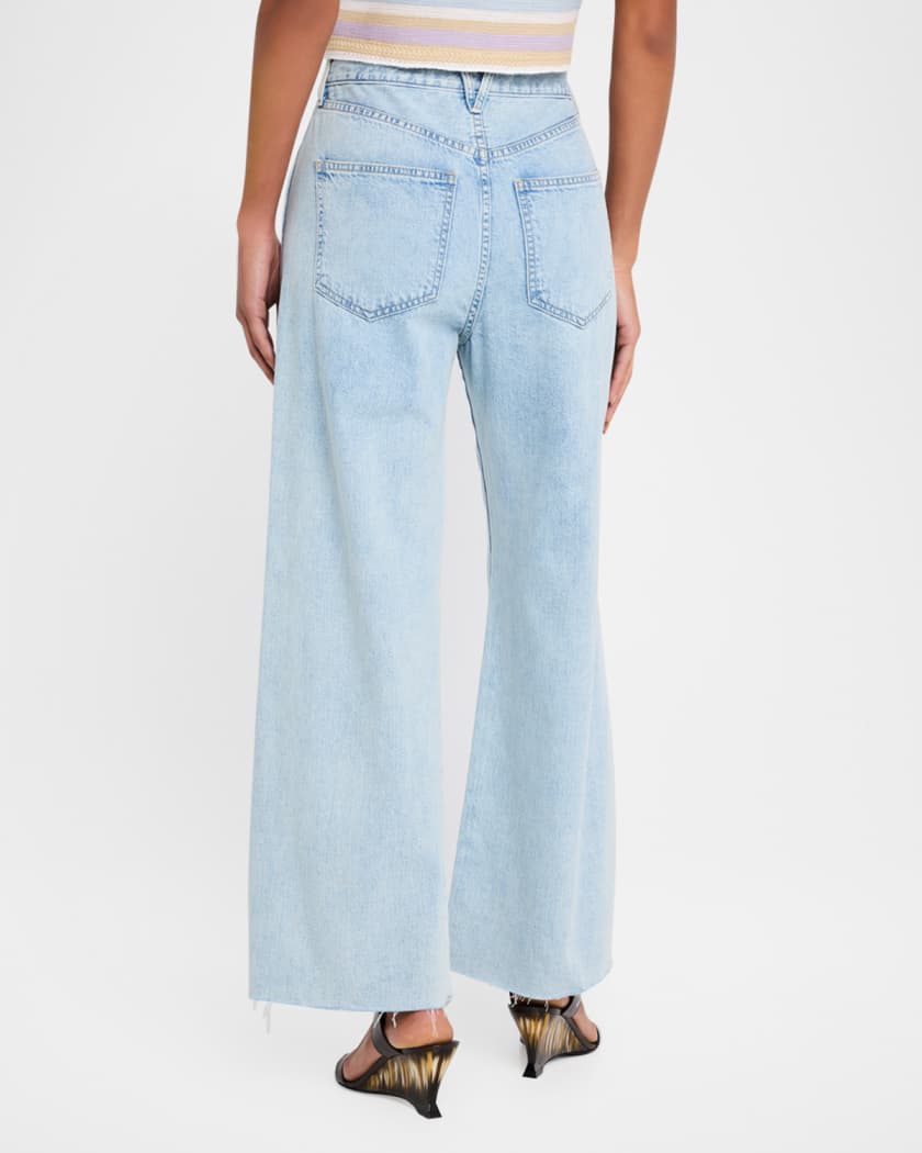 Taylor Cropped High-Rise Wide Jeans