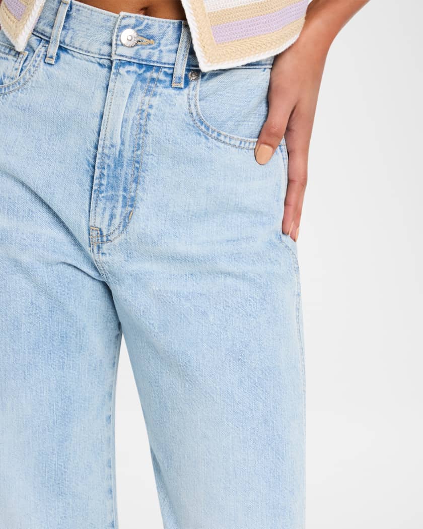 Taylor Cropped High-Rise Wide Jeans