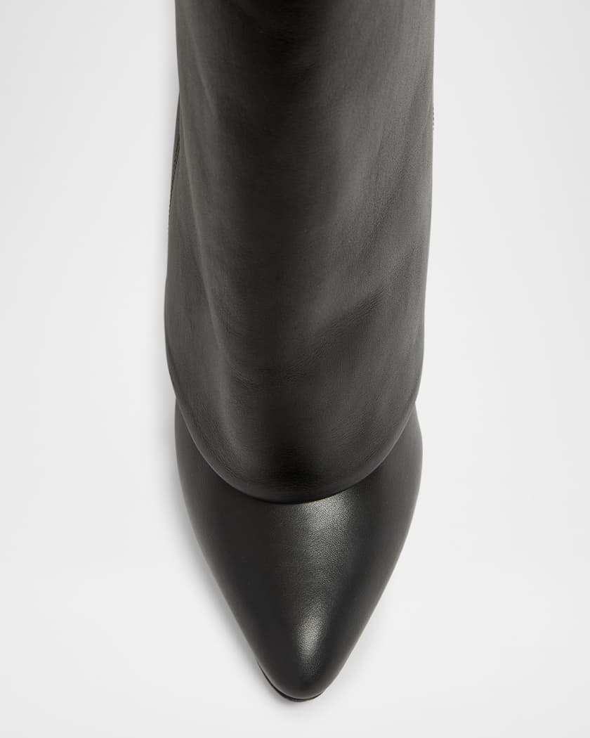 Shark Lock Leather Over-the-Knee Boots