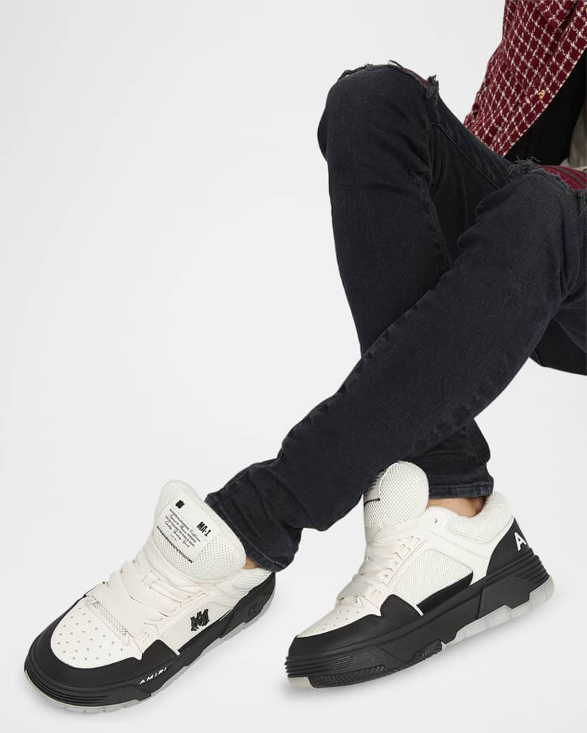 Men's MA-1 Chunky Leather Mid-Top Sneakers