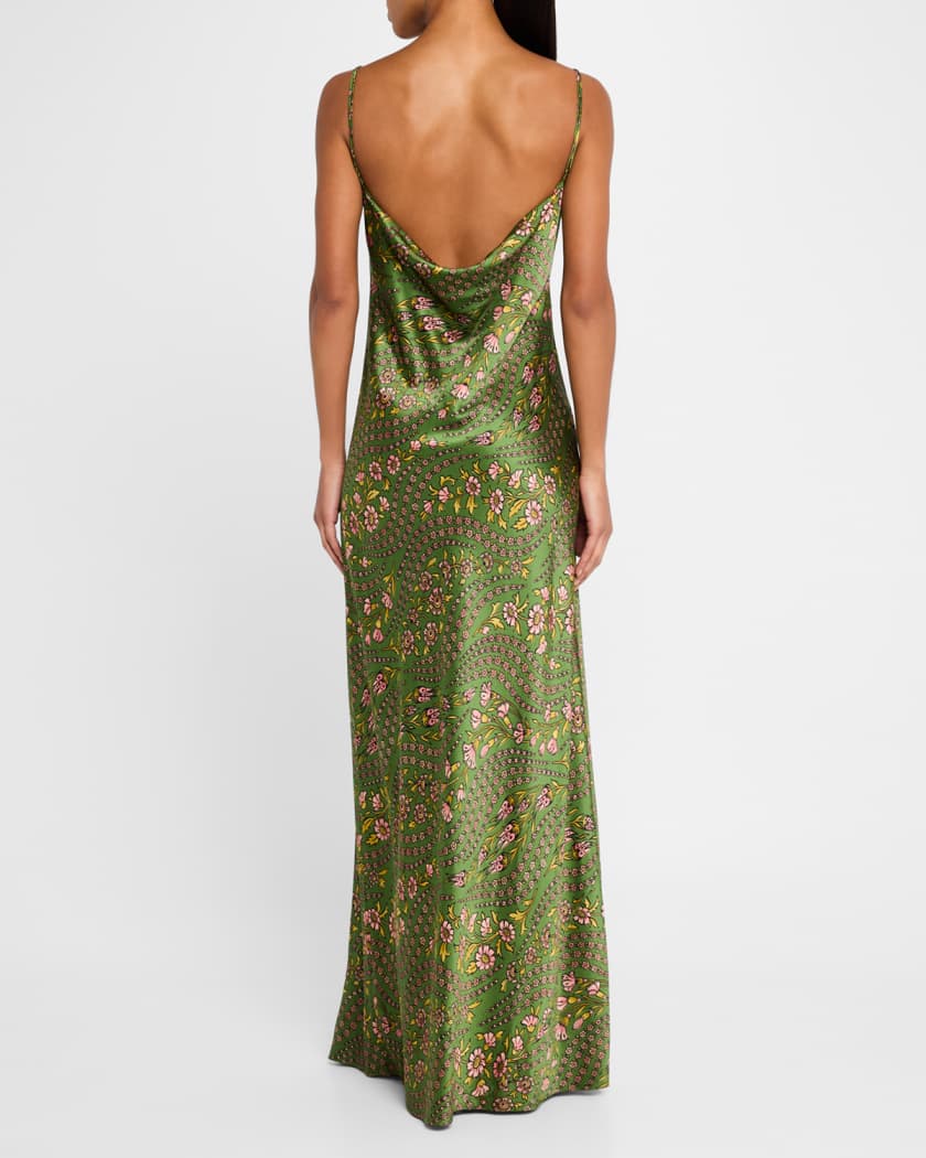 Madison Floral Silk Slip Dress