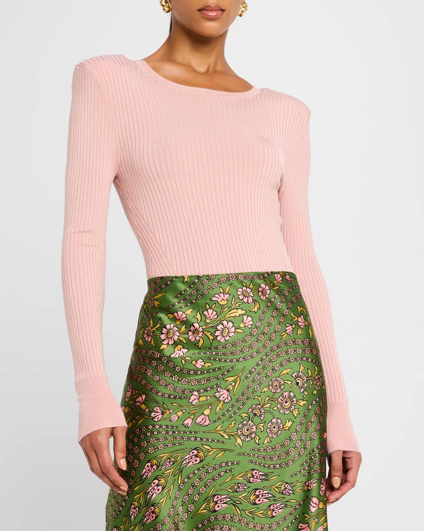 Acara Ribbed Scoop-Neck Pullover